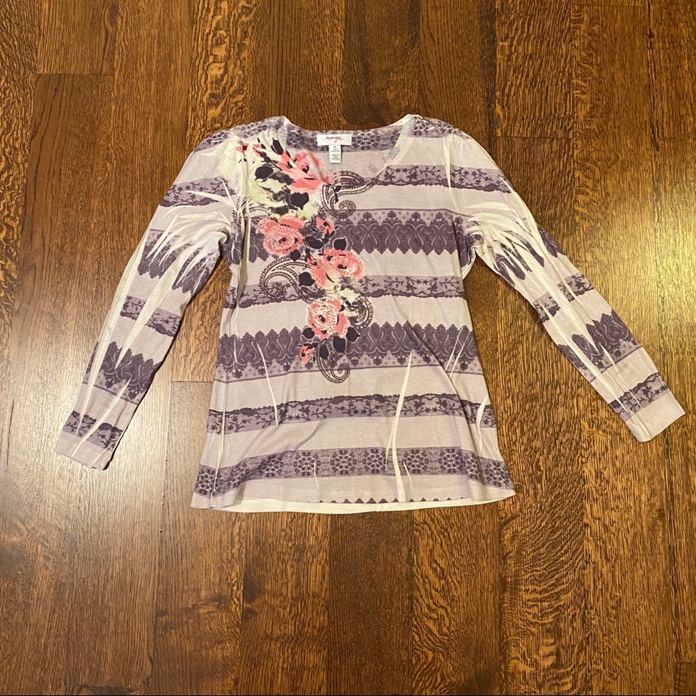 Studded Long Sleeve Top